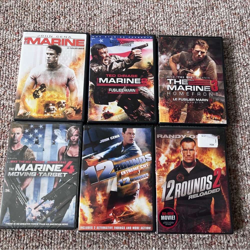 The Marine 1-4, 12 Rounds 2 DVDs Lot of 6